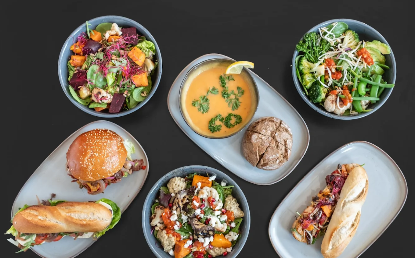 Delicious healthy food spread